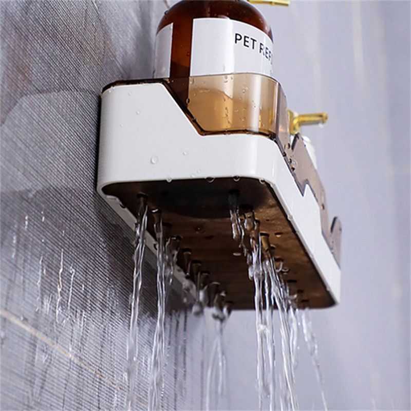 Ant sienos tvirtinama vonios kambario lentyna plaukiojanti lentyna dušo šampūnas, pakabinamas laikiklis, be smūgio, lipnus sieninis laikymo organizatorius