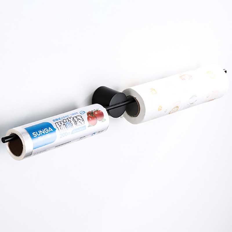 Kupaonski stalak za ručnike Kreativni podesivi kuhinjski držač rolne papira od nehrđajućeg čelika Jednopolni kućni višenamjenski stalak za pohranu