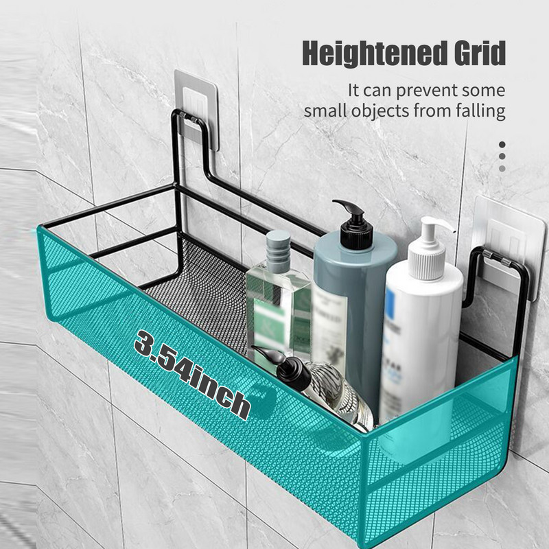 Vonios lentynų laikiklis prie sienos tvirtinama lentyna be gręžimo klijų dušo laikymo krepšelio stovas tualetui virtuvei.