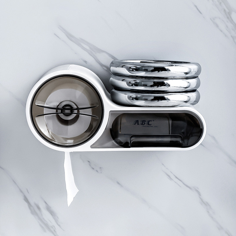 Falra szerelhető papírtekercs szövetdoboz WC-tartó polc Vízálló tároló konyhai rendszerezőhöz Háztartási fürdőszobai kiegészítők