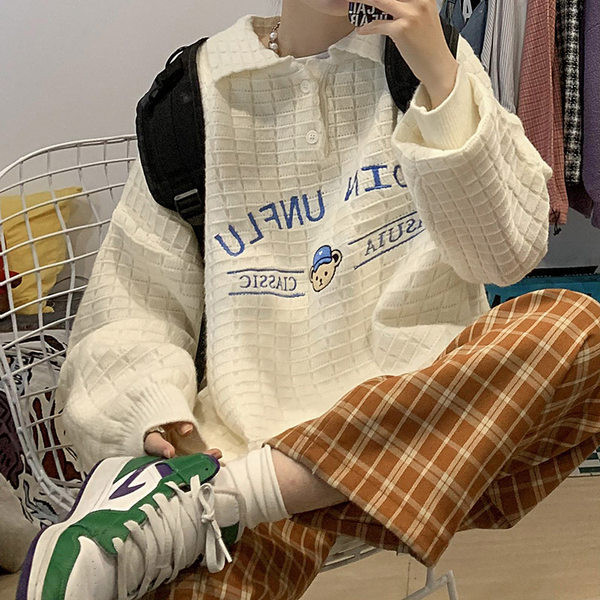 Férfi blúz klasszikus gallérral és mintával