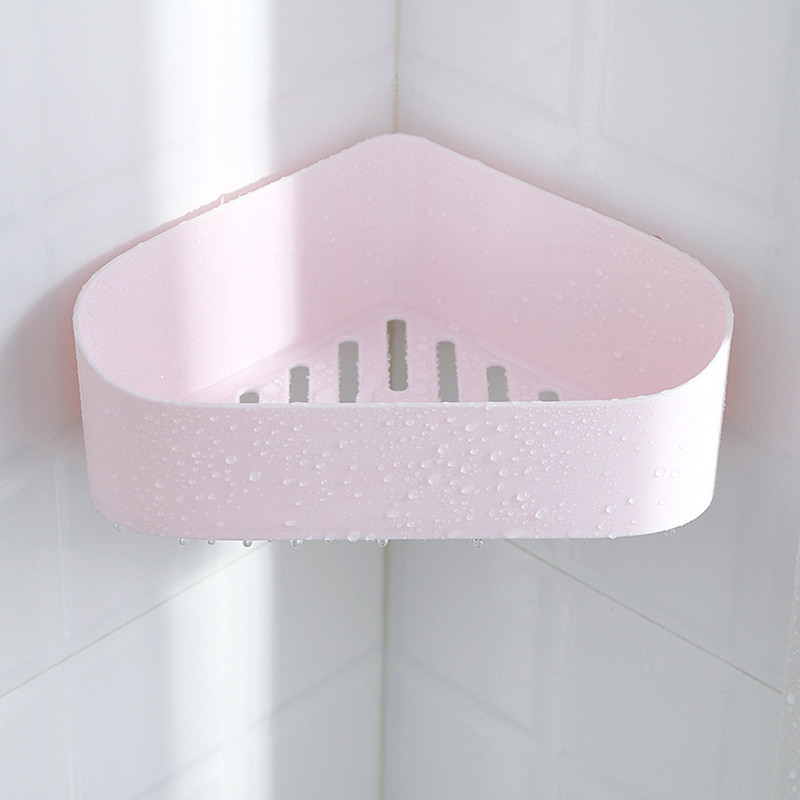 Zhang Ji Raft de colț bucătărie baie raft de depozitare scurgere lavabil detașabil fără perforare autoadeziv încărcare puternică spălare