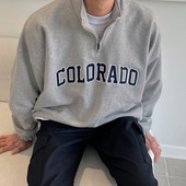 Muška bluza s printom i patentnim zatvaračem