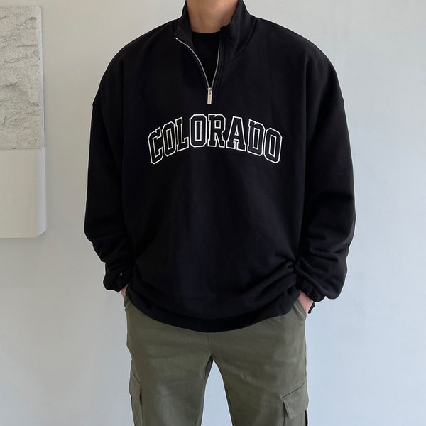 Muška bluza s printom i patentnim zatvaračem