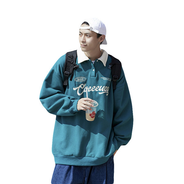 Férfi blúz gallérral és gombokkal, három színben