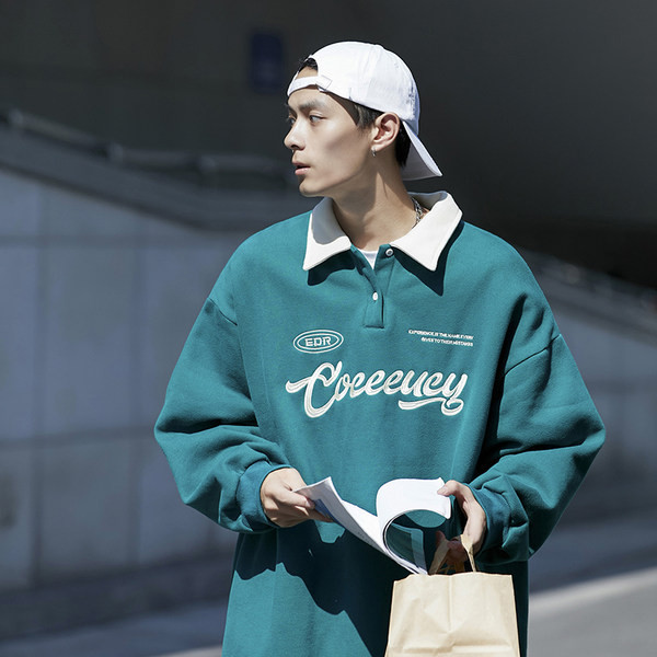 Férfi blúz gallérral és gombokkal, három színben