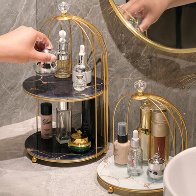 Nordic light luxus madárkalitka fürdőszobai állvány fésülködőasztal fürdőszoba asztali dekoráció dekoráció hálószoba kozmetikai tároló
