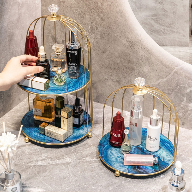 Lumină nordică de lux cușcă de păsări suport de baie măsuță de toaletă decorare birou decorare dormitor depozitare cosmetice