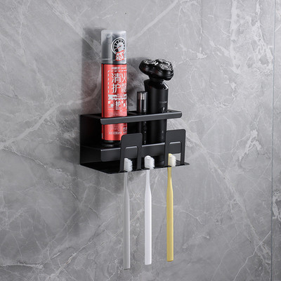 Kupaonski držač četkice za zube Organizator za pohranu paste za zube s držačem za čašu Stalak za britvu Polica za pohranu WC školjke Polica za kupaonicu