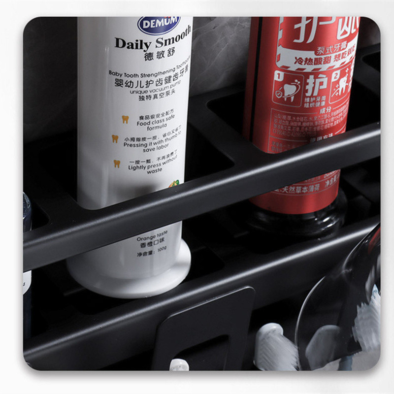 Kupaonski držač četkice za zube Organizator za pohranu paste za zube s držačem za čašu Stalak za britvu Polica za pohranu WC školjke Polica za kupaonicu