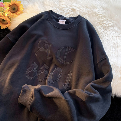 Bluză casual pentru bărbați cu guler oval