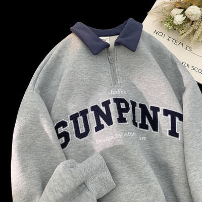 Muška bluza s patentnim zatvaračem i printom