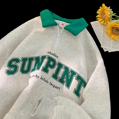 Muška bluza s patentnim zatvaračem i printom