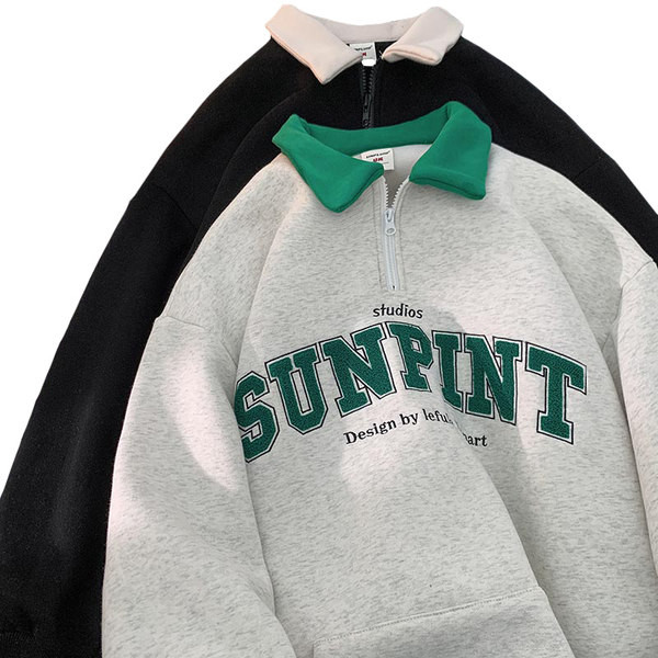 Muška bluza s patentnim zatvaračem i printom