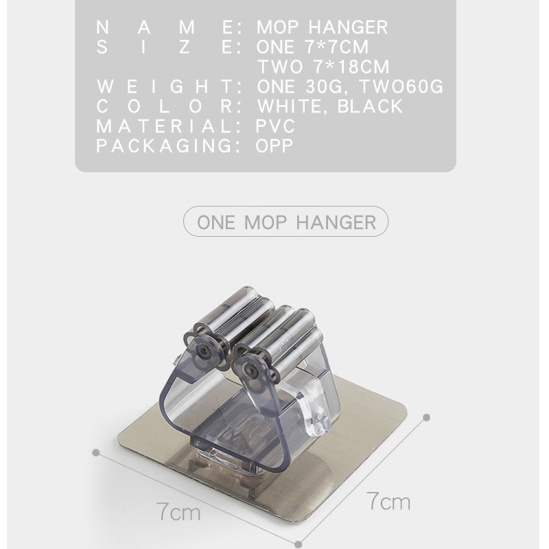 GUANYAO Zidni Mop Organizator Držač Stalak Samoljepljiva četka Vješalica za metlu Kuka Kuhinja Kupaonica Mops Spremište Stalci padajući