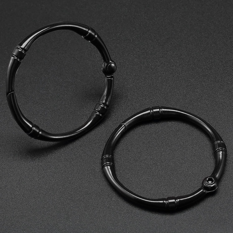 Nehrđajuće dekorativne kuke za tuš za kupaonicu Set od 12 vrhunskih metalnih prstenova za tuš, vješalice, crne