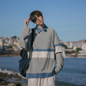 Bluza barbati model larg cu guler si nasturi