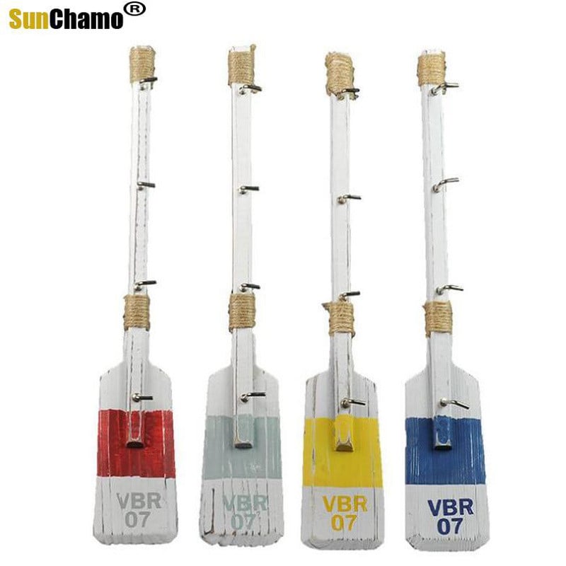 Νέος γάντζος 40 εκ. Ξύλινη ρόμπα κουπιών 1 τεμ Μεσογειακό στυλ Creative Quant Πετσέτα Μεταλλικοί γάντζοι τοίχου Κρεμάστρες για Ρούχα Διακόσμηση σπιτιού