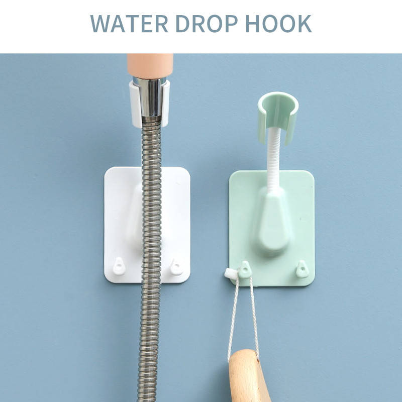 Zidne naljepnice Kuke Držač glave tuša Podesive naljepnice Nosač glave tuša Zidni nosač s 2 kuke Postolje Pribor za tuširanje