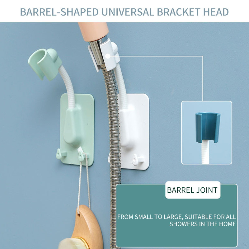 Zidne naljepnice Kuke Držač glave tuša Podesive naljepnice Nosač glave tuša Zidni nosač s 2 kuke Postolje Pribor za tuširanje