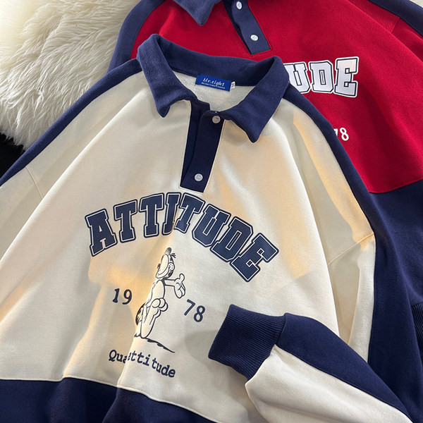 Muška bluza s printom i kragnom