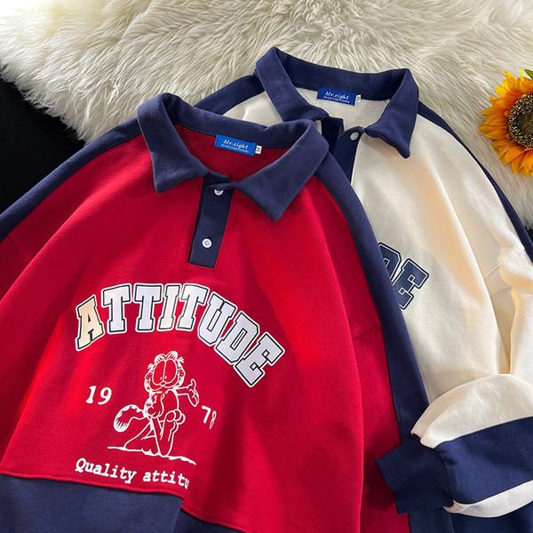 Muška bluza s printom i kragnom