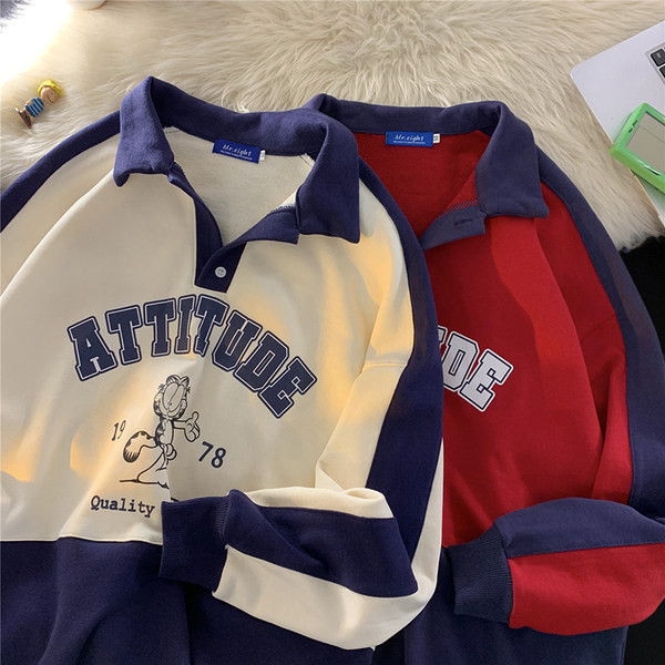 Muška bluza s printom i kragnom