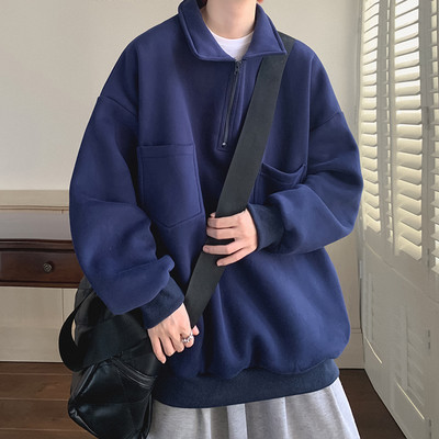 Muška bluza s klasičnim ovratnikom i džepom