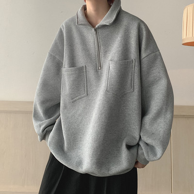 Muška bluza s klasičnim ovratnikom i džepom