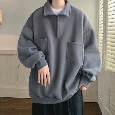 Muška bluza s klasičnim ovratnikom i džepom