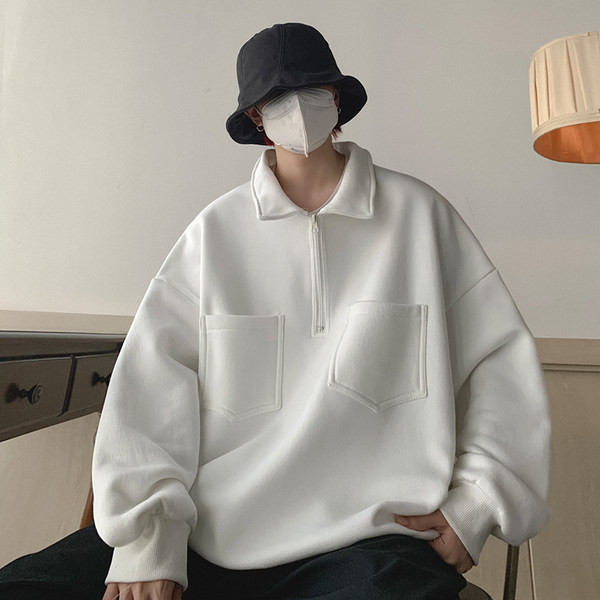 Muška bluza s klasičnim ovratnikom i džepom