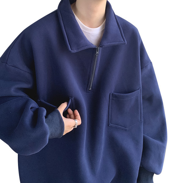 Muška bluza s klasičnim ovratnikom i džepom