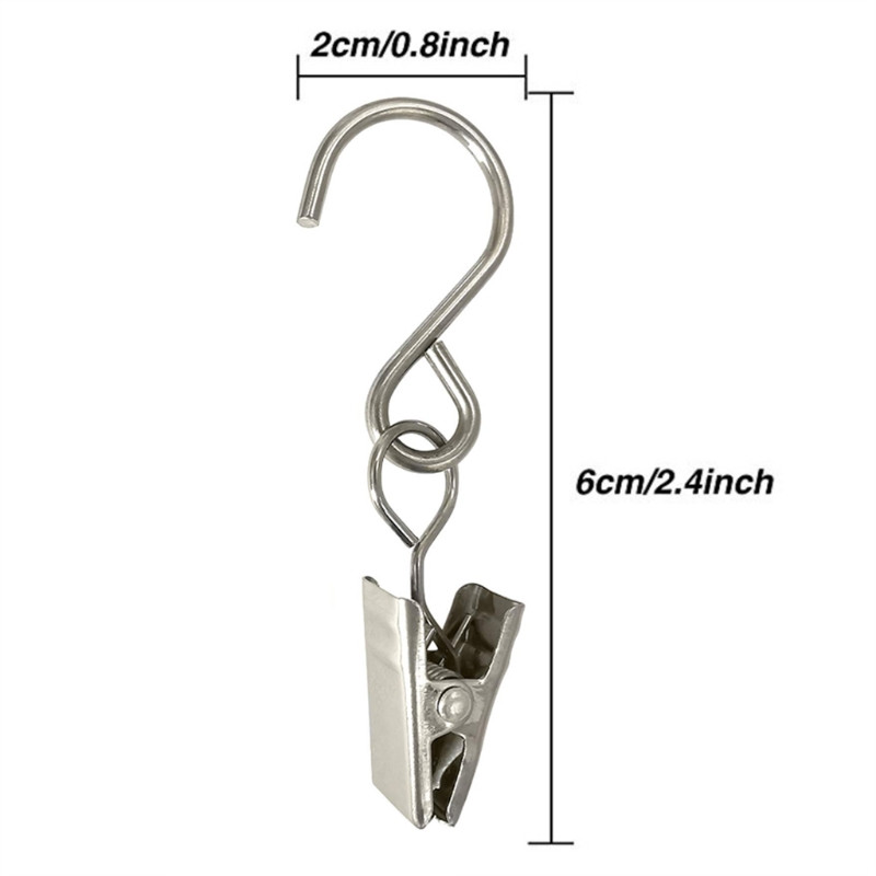 100 buc. Cârlige din metal S Clipsuri pentru perdele pentru agățat lumini de petrecere Umerașe cu cleme Foto corturi de camping Artă Artizanat Afișare Decor de grădină