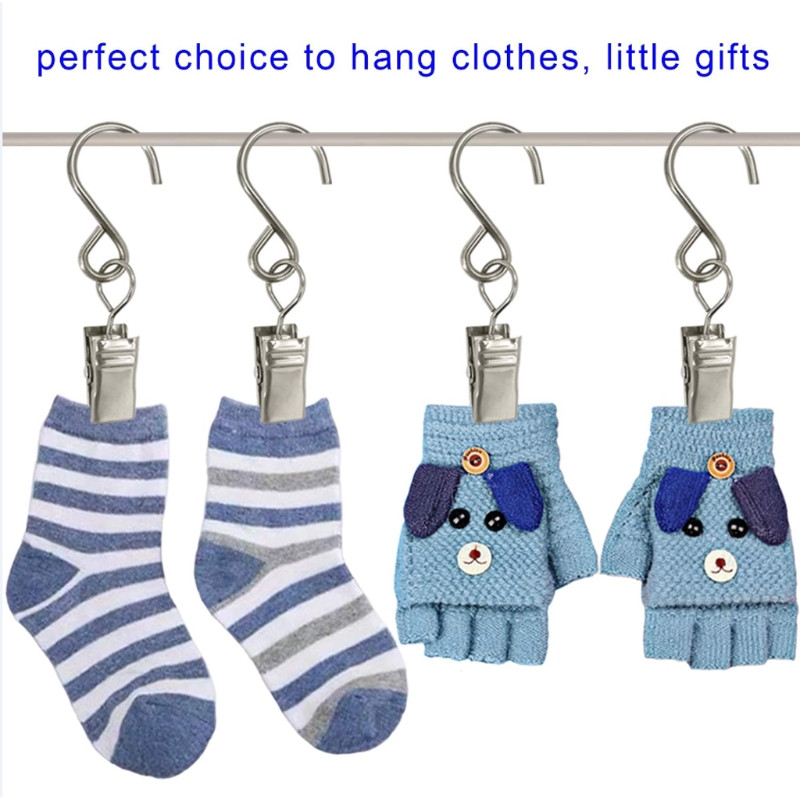 100 buc. Cârlige din metal S Clipsuri pentru perdele pentru agățat lumini de petrecere Umerașe cu cleme Foto corturi de camping Artă Artizanat Afișare Decor de grădină