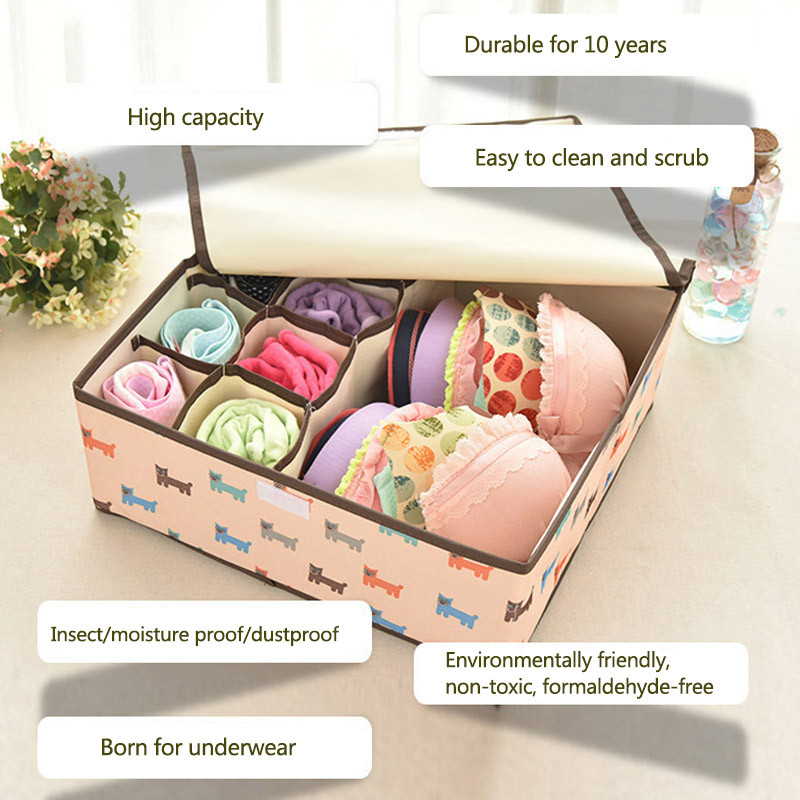 Vodootporna Oxford tkanina Kutija za pohranu donjeg rublja Komplet za kućnu pohranu Ladica Organizatori ormara Uštedite prostor Sklopive rešetke od 13