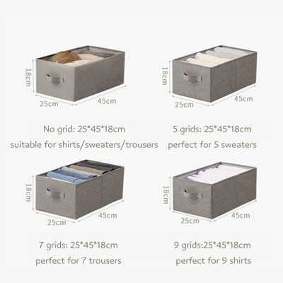 1 buc. Dulap lavabil Organizator de haine Despărțitor pliabil pentru dulap Sertar pentru lenjerie de corp Cutie de separare din plasă pentru tricou, jambiere, șosete