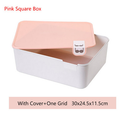 Cutie de depozitare pentru lenjerie de corp din plastic cu grilă 1/10/15 cu sertar organizator de dulap pentru lenjerie de corp Cutie de șosete Organizator de sutien cu capac