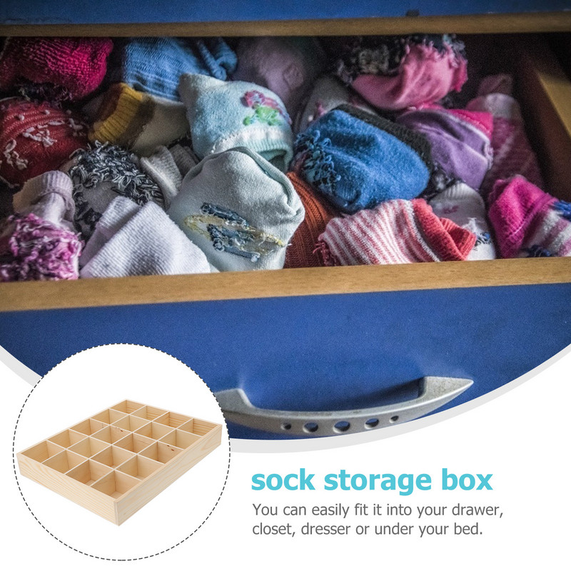 Organizatorius Sandėliavimo dėžutė Apatiniai drabužiai Kojinių stalčius Dėklas konteineris Dėklas Medinės Kojinės Kelnaitės Skirstytuvai Apdailos skyrius Drabužiai