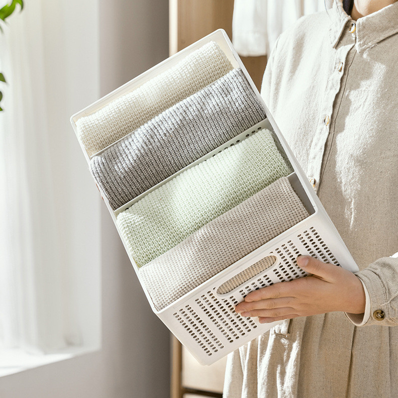 Plastikinių drabužių skyrius Dėžutė Spinta Organizatorius Stalčių krepšelis Apatiniai džinsai Nauja Sulankstoma talpa