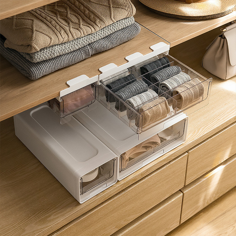 Pakabinamas ant sienos ir stalčiaus tipas apatinių drabužių laikymo dėžutė 7/14 tinkleliai Lipni spinta Pakabinama lentyna Kojinės kelnaitės Liemenėlės laikymo organizatorius