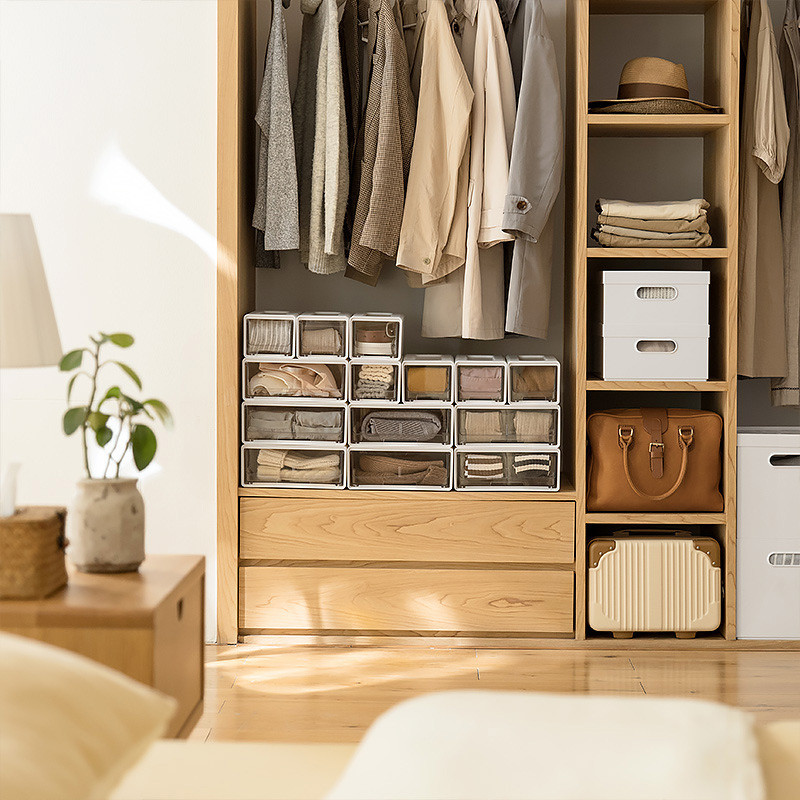 Pakabinamas ant sienos ir stalčiaus tipas apatinių drabužių laikymo dėžutė 7/14 tinkleliai Lipni spinta Pakabinama lentyna Kojinės kelnaitės Liemenėlės laikymo organizatorius