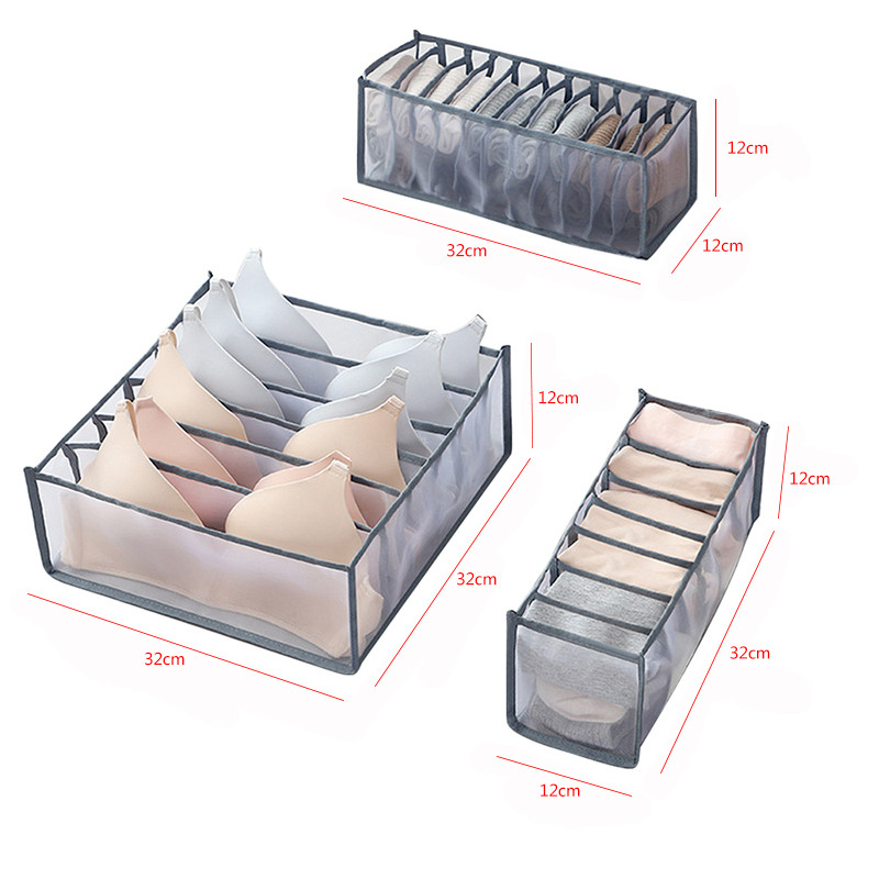 3vnt Apatiniai apatiniai liemenėlės kojinės kelnaitės laikymo dėžė Spintelė Stalčius Organizatorius Drabužių spinta Namų pertvara Bendrabutis Sutaupykite vietos 2011-06-07 tinklelis