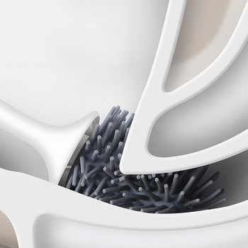 GESEW Силиконова TPR тоалетна четка и държач Бързо източване Почистваща четка Инструменти за тоалетна Домакински WC Комплекти аксесоари за баня