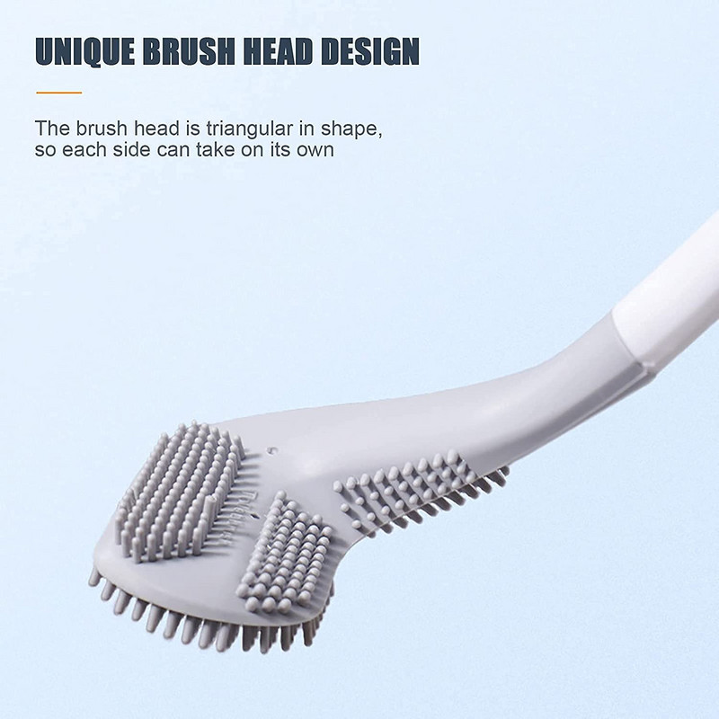 Golf Silikonska četka za čišćenje WC školjke TPR čekinje Četka za čišćenje s dugom drškom Brzo sušeći WC pribor za pohranu u kupaonici