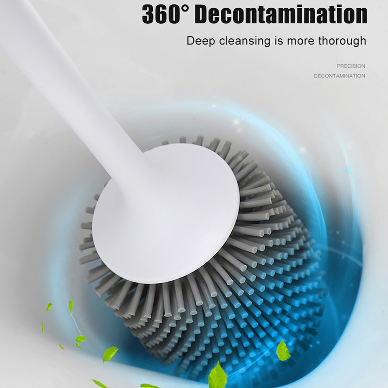 ONEUP Silikonska četka za WC školjku Zidna četka za čišćenje s podlogom Alati za čišćenje koji se mogu isušiti Setovi pribora za kupaonicu u kućanstvu