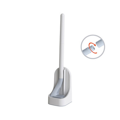 Golfo tualeto šepetėlis su silikoniniais šereliais ir patobulintas džiovinimo laikiklis, skirtas vonios kambario laikymui ir organizavimui WC priedų valymo įrankis