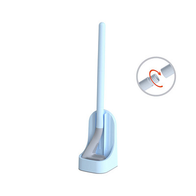 Golfo tualeto šepetėlis su silikoniniais šereliais ir patobulintas džiovinimo laikiklis, skirtas vonios kambario laikymui ir organizavimui WC priedų valymo įrankis