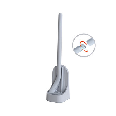 Golfo tualeto šepetėlis su silikoniniais šereliais ir patobulintas džiovinimo laikiklis, skirtas vonios kambario laikymui ir organizavimui WC priedų valymo įrankis