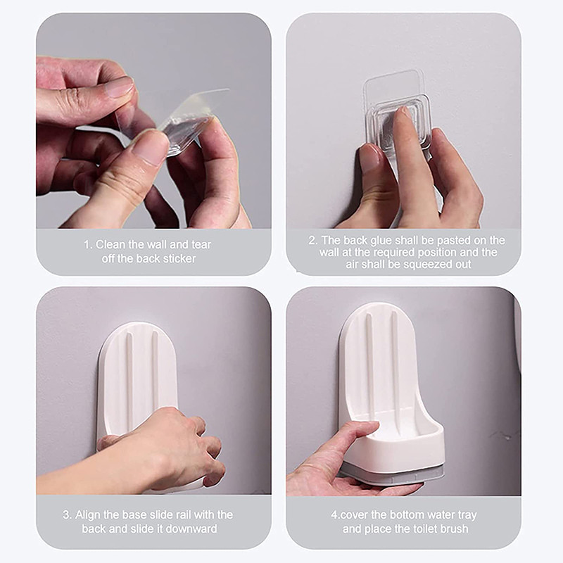 Golfo tualeto šepetėlis su silikoniniais šereliais ir patobulintas džiovinimo laikiklis, skirtas vonios kambario laikymui ir organizavimui WC priedų valymo įrankis