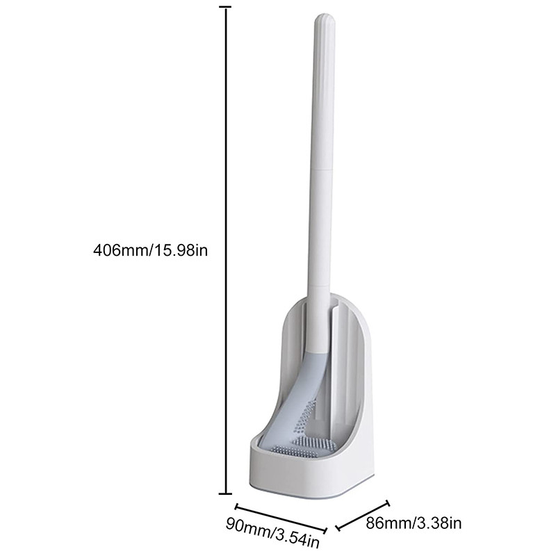 Golfo tualeto šepetėlis su silikoniniais šereliais ir patobulintas džiovinimo laikiklis, skirtas vonios kambario laikymui ir organizavimui WC priedų valymo įrankis